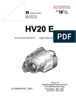 CANON HV20 E (iPAL) Parts List, Service Manual