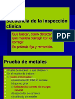 Secuencia de La Inspeccion Clinica