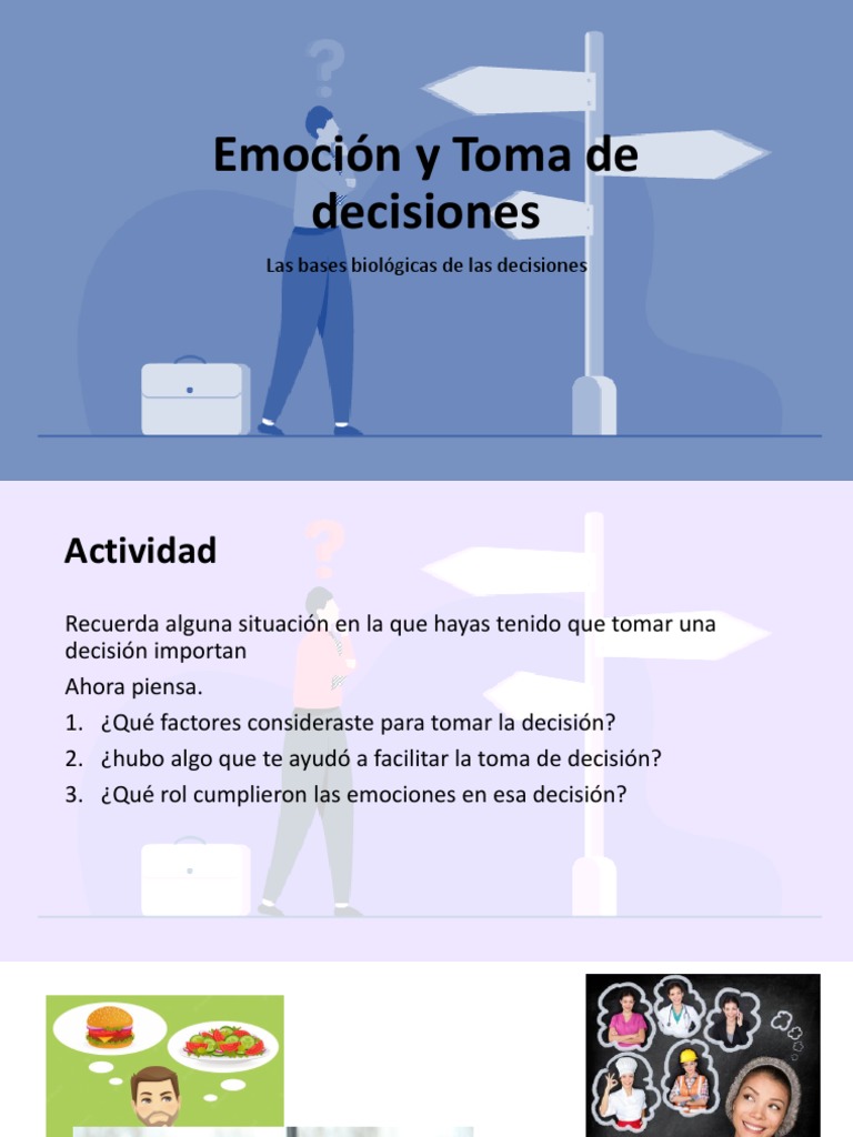 Emoción y Toma de Decisiones | PDF | Las emociones | Lóbulo frontal