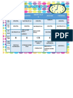 Horario Actual3°b Mat