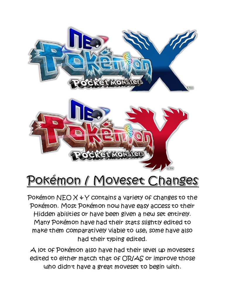 Pokémon Changes Nov X | PDF | Pokémon