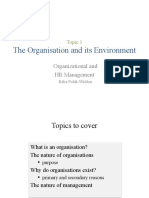 The Organisation and Its Environment