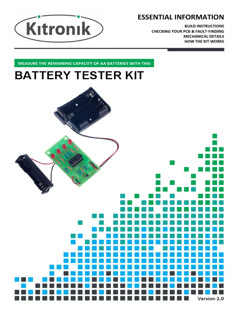 AA Battery Tester Assembly Guide | PDF | Amplifier | Printed Circuit Board