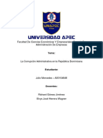 La Corrupción Administrativa en La República Dominicana