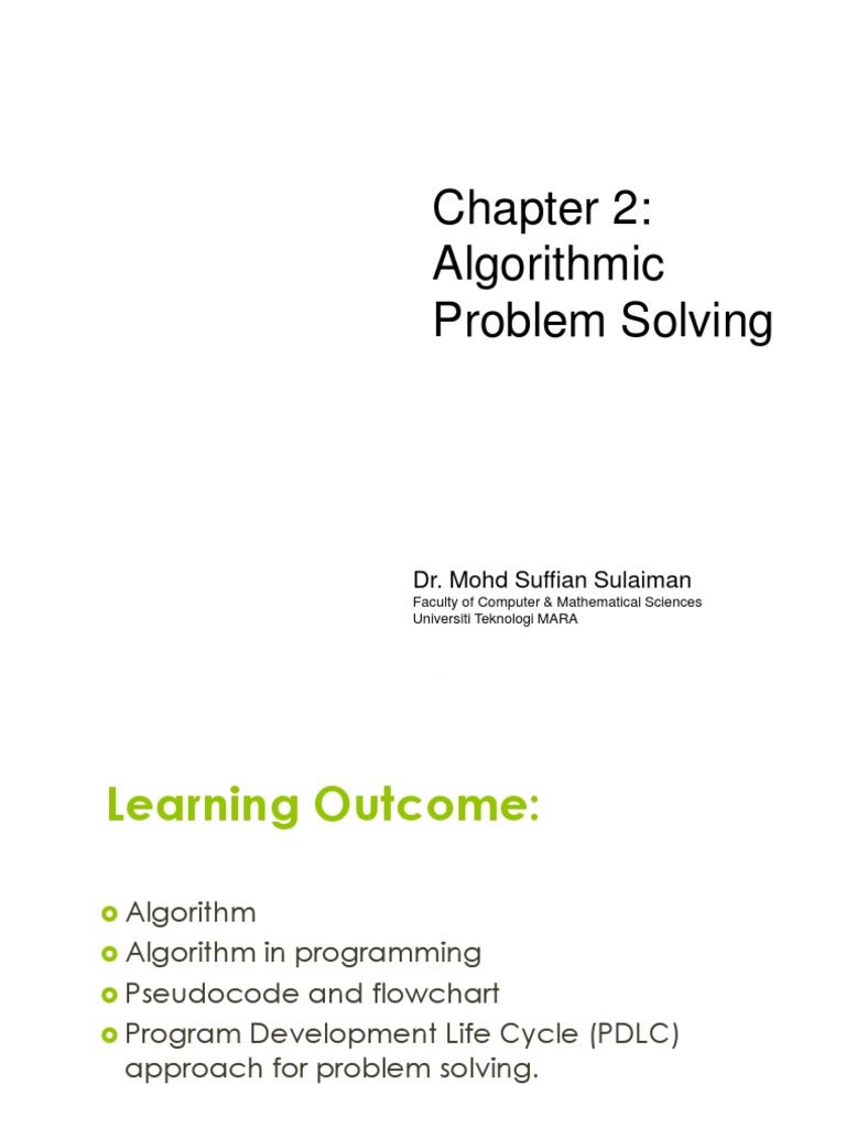 2 Chapter 2 - Algorithmic Problem Solving | Download Free PDF ...