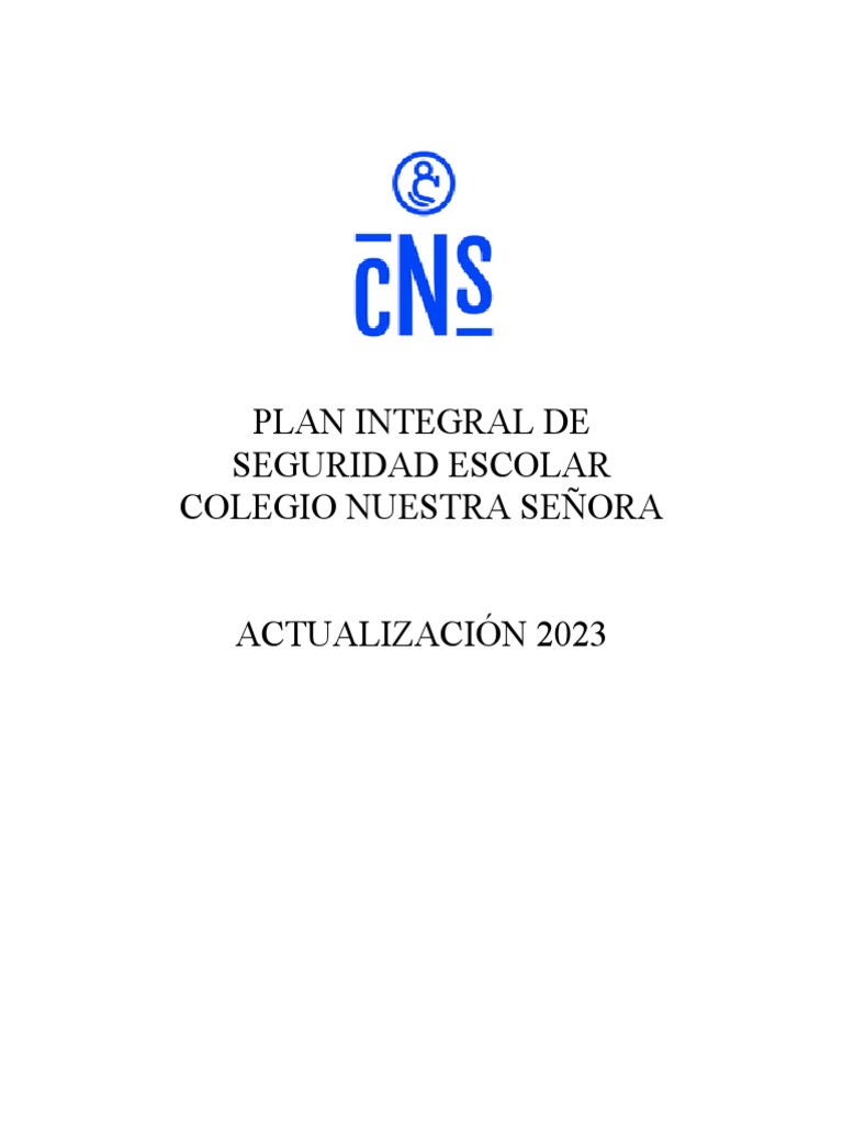 Plan Integral de Seguridad Escolar Pise 2023. | PDF | Riesgo | Defensa ...
