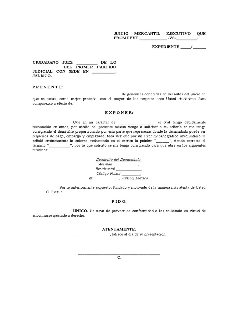 Solicitud de corrección por error mecanográfico | PDF | Ciencias ...