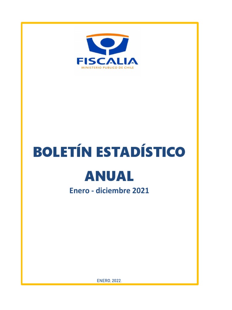 Boletin Anual Enero Diciembre 2021 Fiscalía Pdf Ley Pública