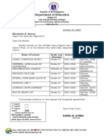 Request Form 1 Pedro A. Arches National High School