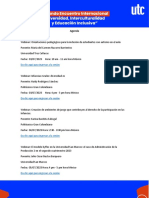 Agenda - Segundo Encuentro Internacional Diversidad, Interculturalidad y Educación Inclusiva