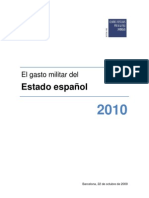 Gasto militar Estado Español 2010