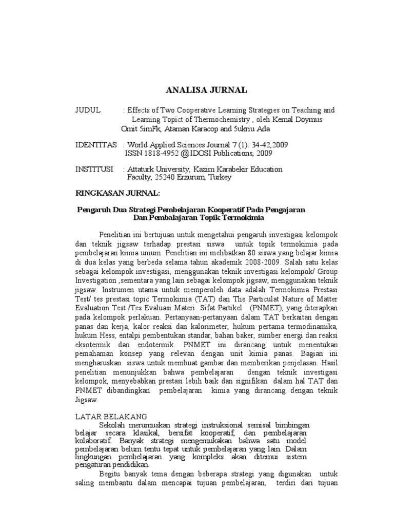 Format Analisa Jurnal