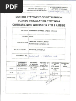 Distribution Boards Method Statement Approval - Submission