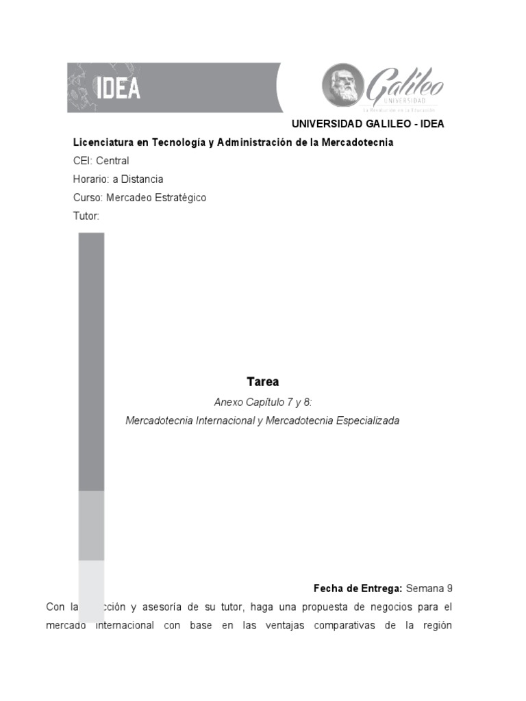 Copia De Tarea 7 Y 8 Semana 9 Mercadeo Estrategico Pdf