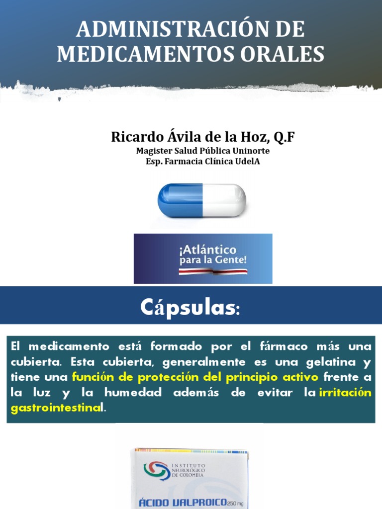 Administración_Oral_Medicamentos PDF Medicamentos con receta