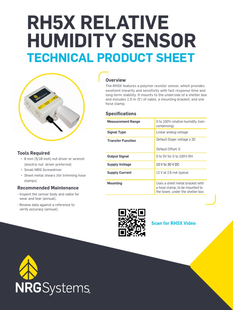 RH5X Humidity Sensor Guide | PDF | Sensor | Computer Engineering