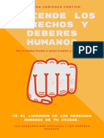 Naranja Amarillo Puno Humano Derechos Poster
