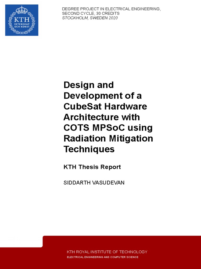 CubeSat COTS MPSoC Design and Mitigation | PDF | Field Programmable ...