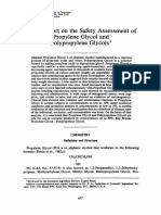 1994 Final Report On The Safety Assessment of Propylene Glycol and Polypropylene Glycols