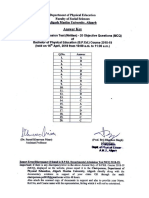 AMU B.P.ed. 2018 Entrance Paper