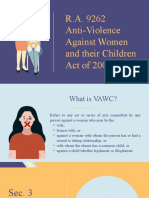 R.A. 9262 Anti Violence Against Women and Their Children Act of 2004
