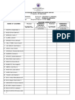 Class Reading Monitoring Progress Report 1