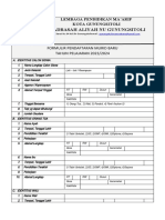 Contoh Formulir Pendaftaran Siswa Baru PPDB 2022-2023