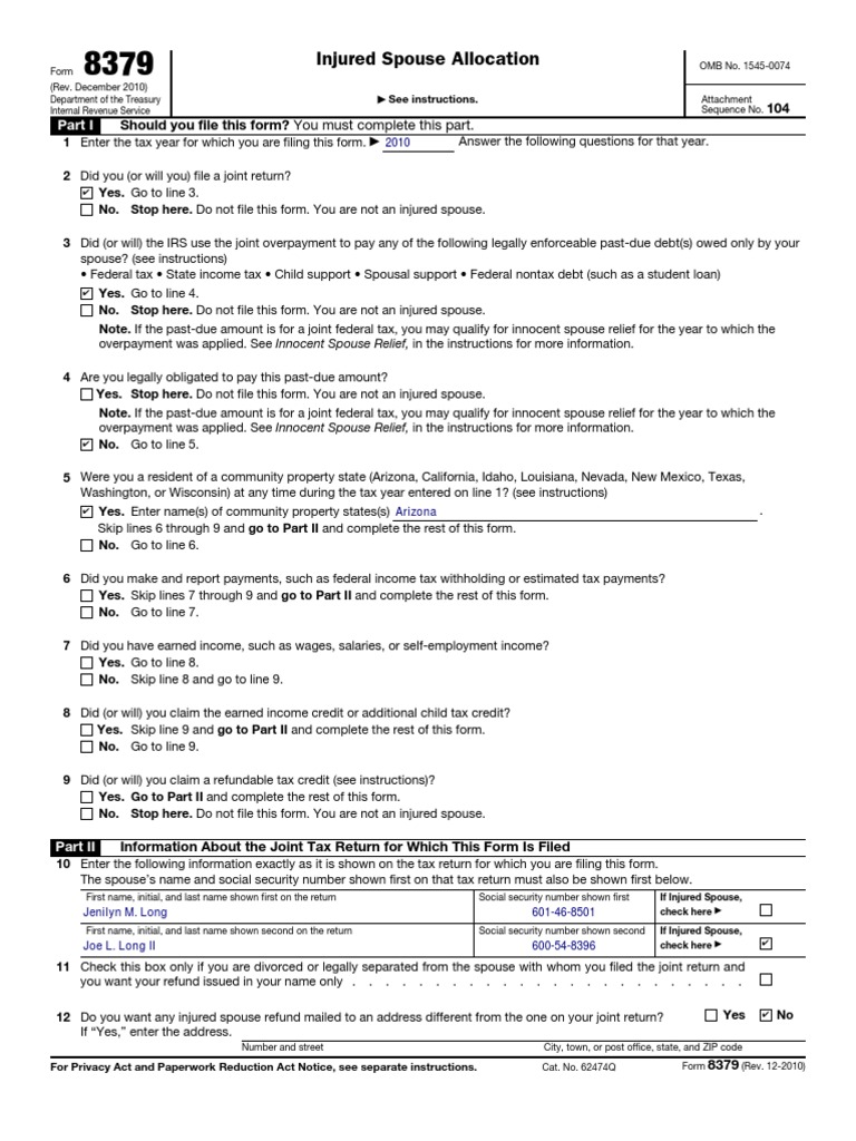 Irs 8379 Earned Income Tax Credit Social Security United States