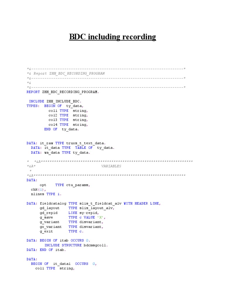 BDC Recording Program Report | PDF | Computing | Computer Programming