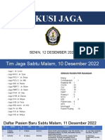 Disjag Senin 12 Desember 2022 - Tim Jaga Sabtu Malam