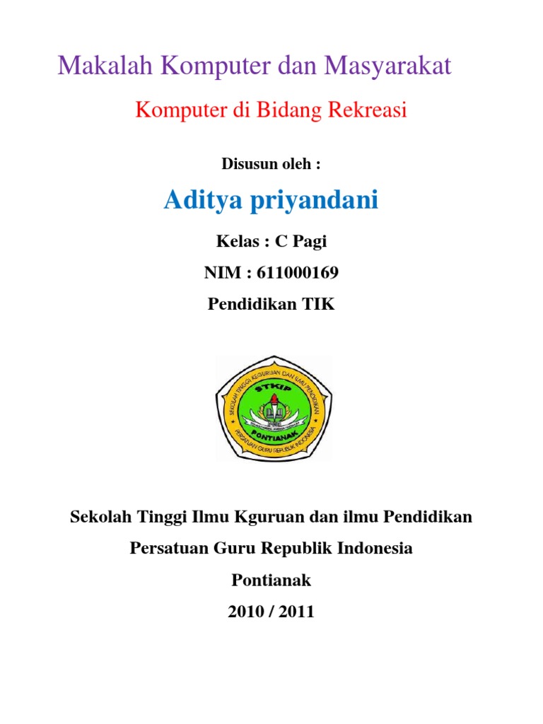 Makalah Komputer Dan Masyarakat