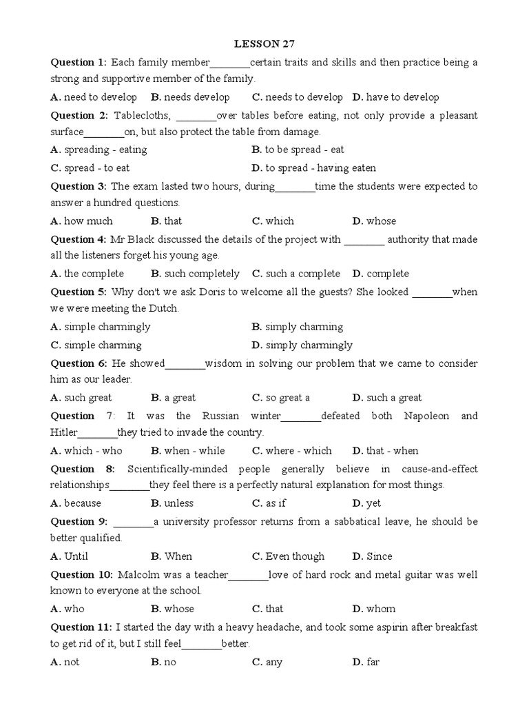 Lesson 27 | PDF