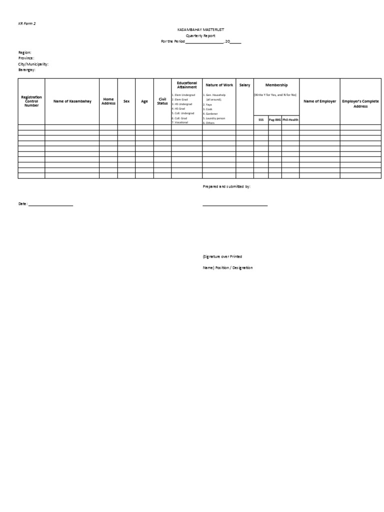 3) Kasambahay Masterlist 2 and 3 | PDF | Government Finances | Public ...