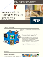 MIL Module 2.3 Media and Information Source