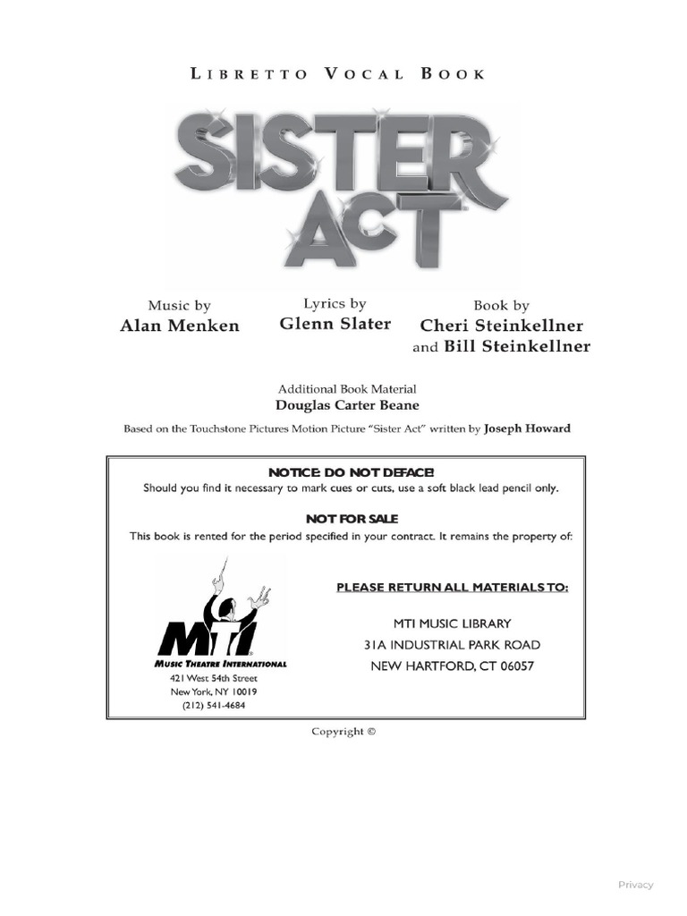 Sister Act Jr. Script Download | PDF