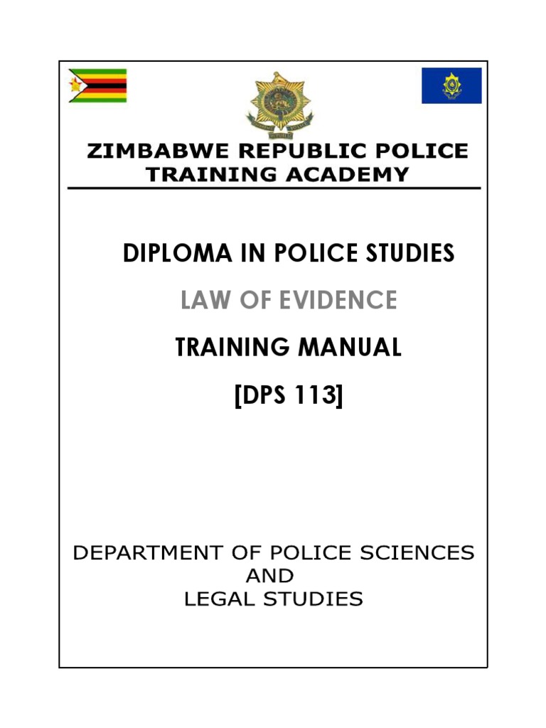 Law Of Evidence Training Manual Pdf Evidence Law Hearsay