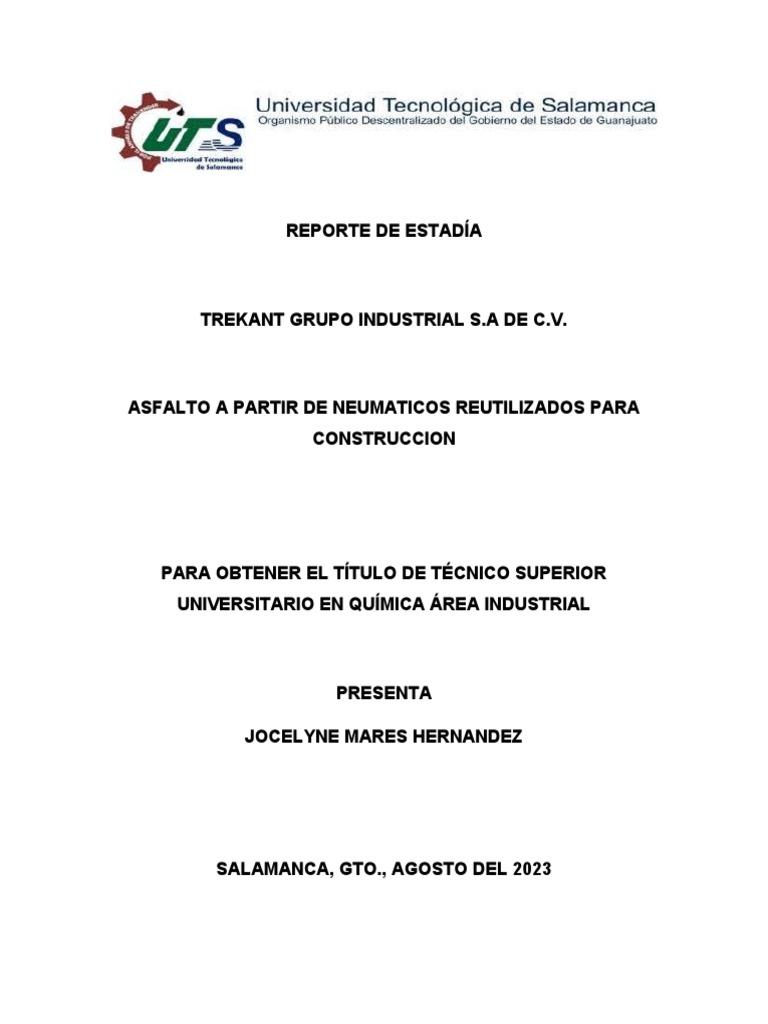 05 Mayo 2020 REPORTE DE ESTADÍA Ejemplo (Reparado) | PDF