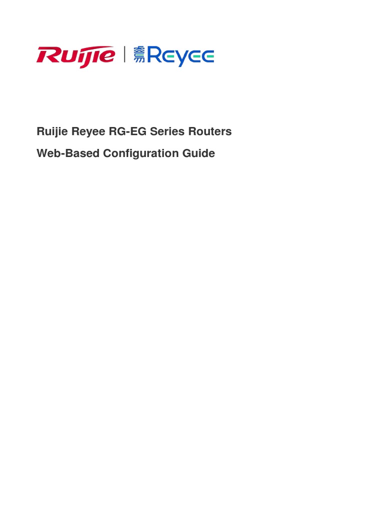 Ruijie+Reyee+RG-EG+Series+Routers+Web-Based+Configuration+Guide ...