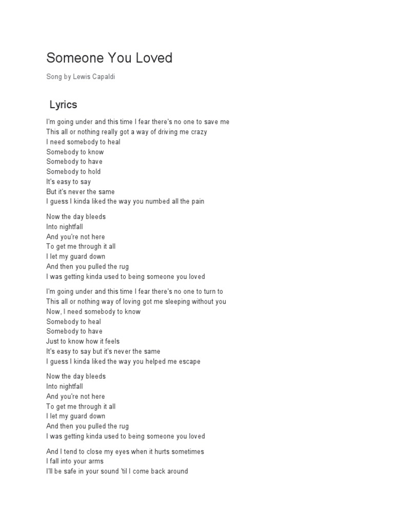 lyrics of someone you loved by alan walker