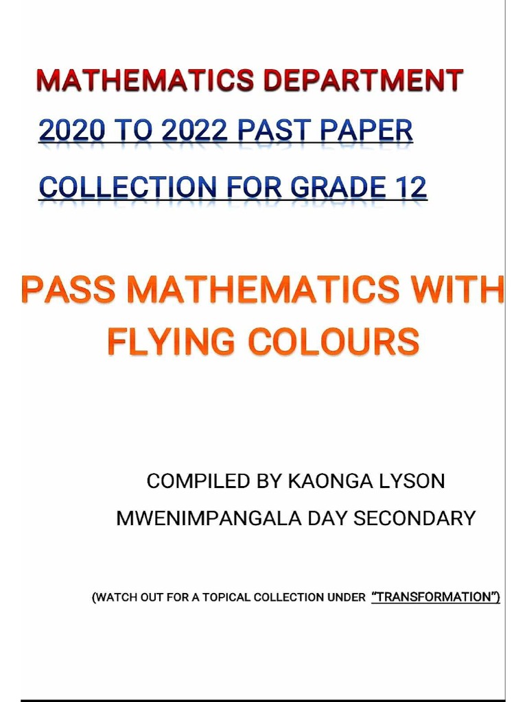 2020 2022 Maths Collection P2 Pdf