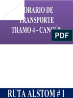 Horarios Transporte ALSTOM T-4 Cancún