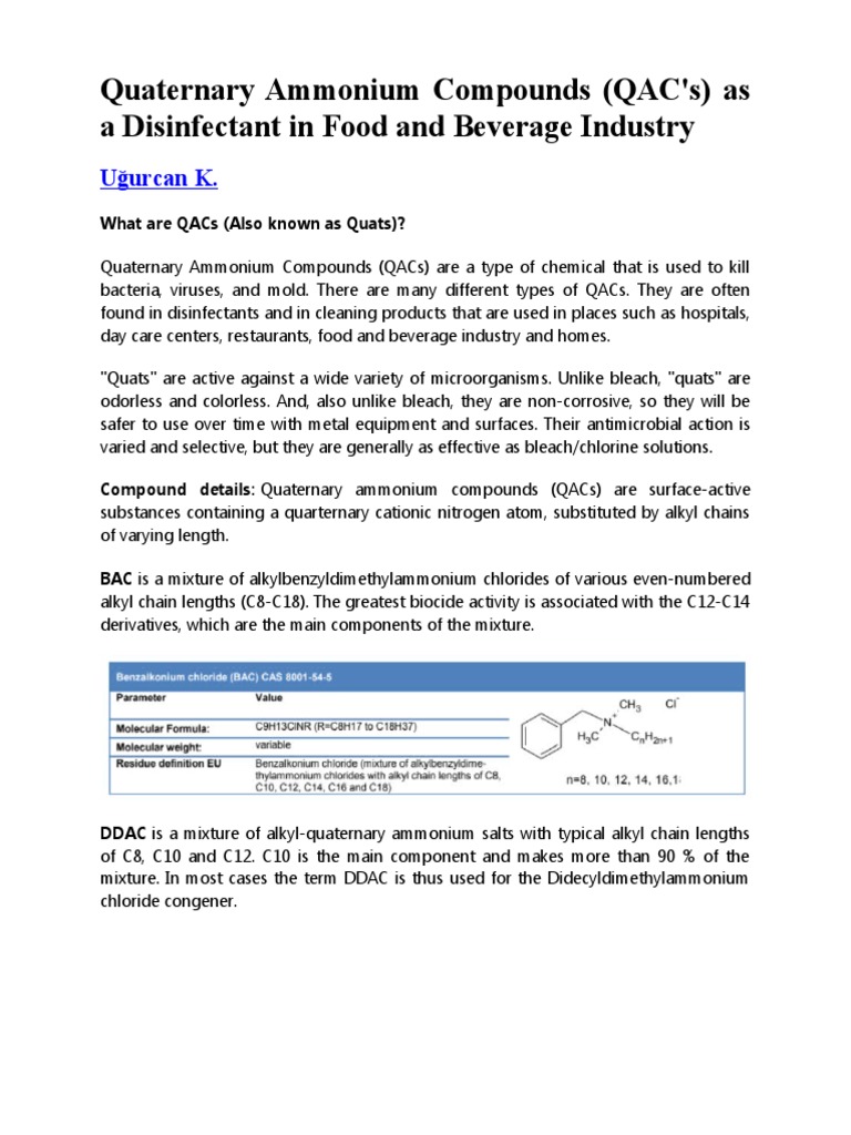 Quaternary Ammonium Compounds PDF