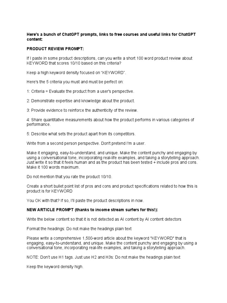 ChatGPT Course Resources-2 | PDF | Search Engine Optimization | World ...