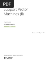 Support Vector Machines (II) : CMSC 422