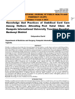 Knowledge and Practices of Umbilical Cord Care Among Mothers Attending Post Natal Clinic at Kampala International University Teaching Hospital, Bushenyi District