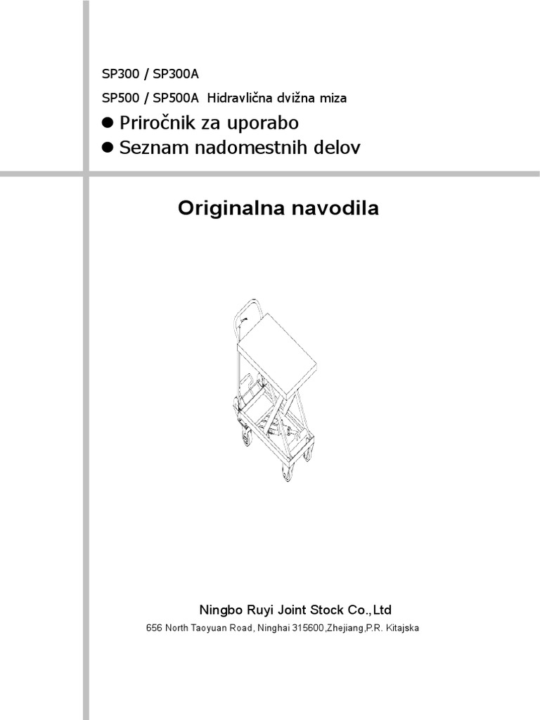SL SP300 (A), SP500 (A) | PDF
