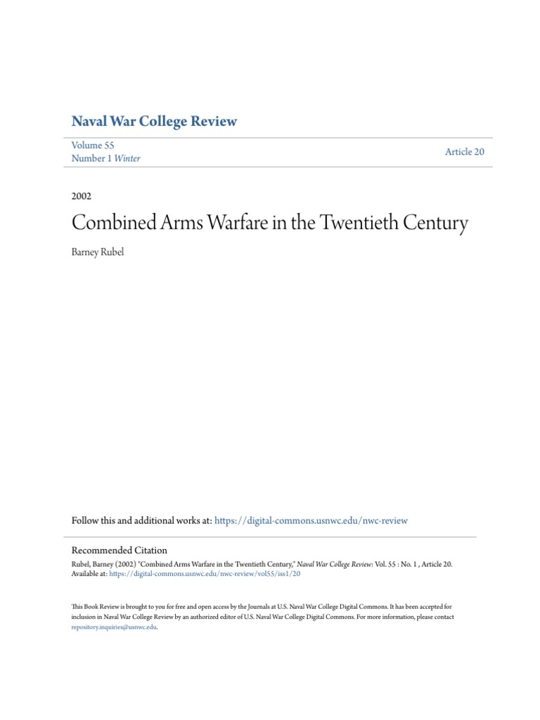 Combined Arms Warfare in The Twentieth Century PDF