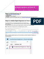 Steps To Validate Digital Signature For Form 16