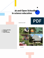 Living Labs and Open Schooling in Science Education