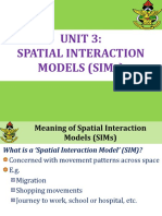 Unit 3 - Spatial Interaction Models